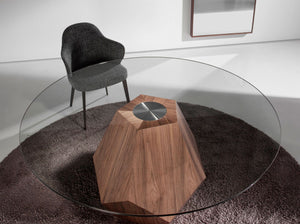 Sedia in tessuto ed ecopelle grigio scuro