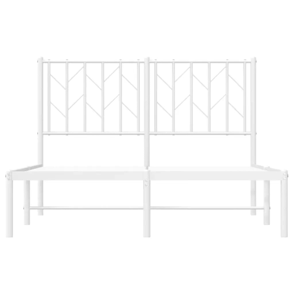 Giroletto con Testiera Metallo Bianco 120x190 cm 374483