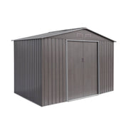 Casetta da giardino in metallo con kit di ancoraggio, 5.9m², marrone