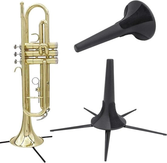 Trompetstandaard, opvouwabile e trasportabile, 5-poten houder per strumento d'orchestra per tromba, musicisti e spettacoli