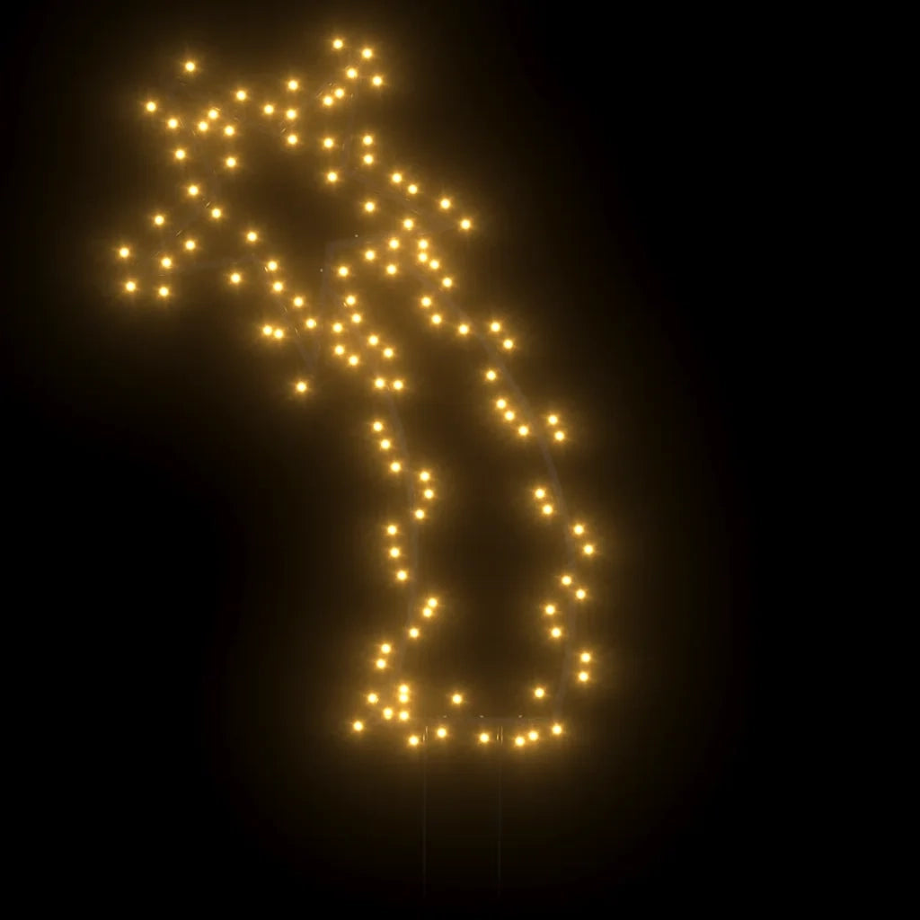 Luce Decorativa Natale con Picchetti Stella Cadente 115LED 89cm CFW1659437