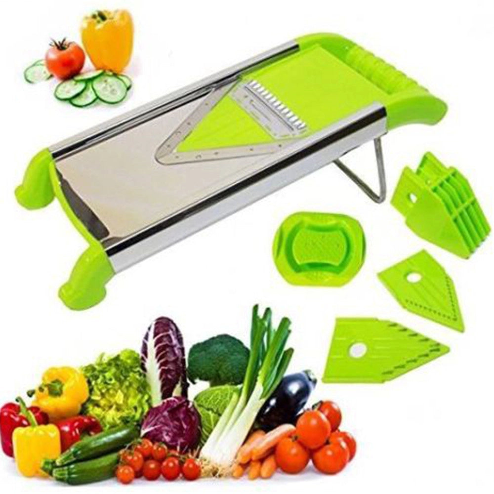 Trade Shop - Mandolina Affetta Verdure Affettatore Multiuso Con Lama In Acciaio Inox -