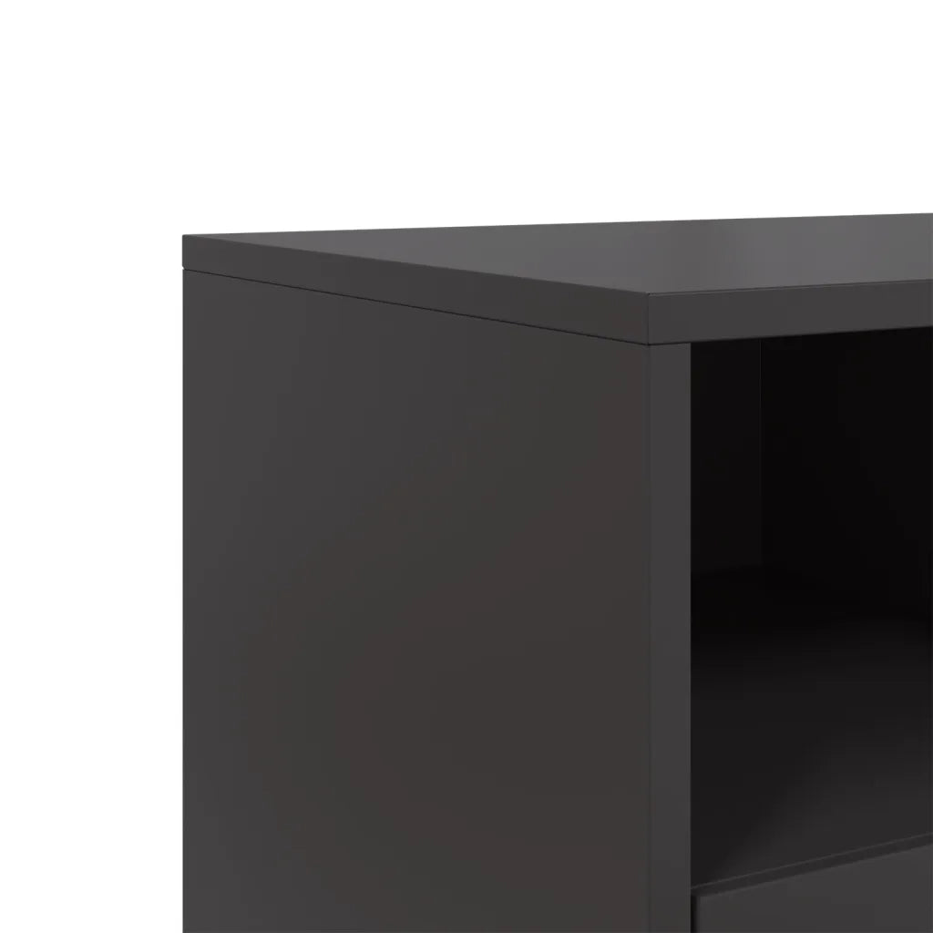 Mobile TV Nero 68x39x43,5 cm in Acciaio
