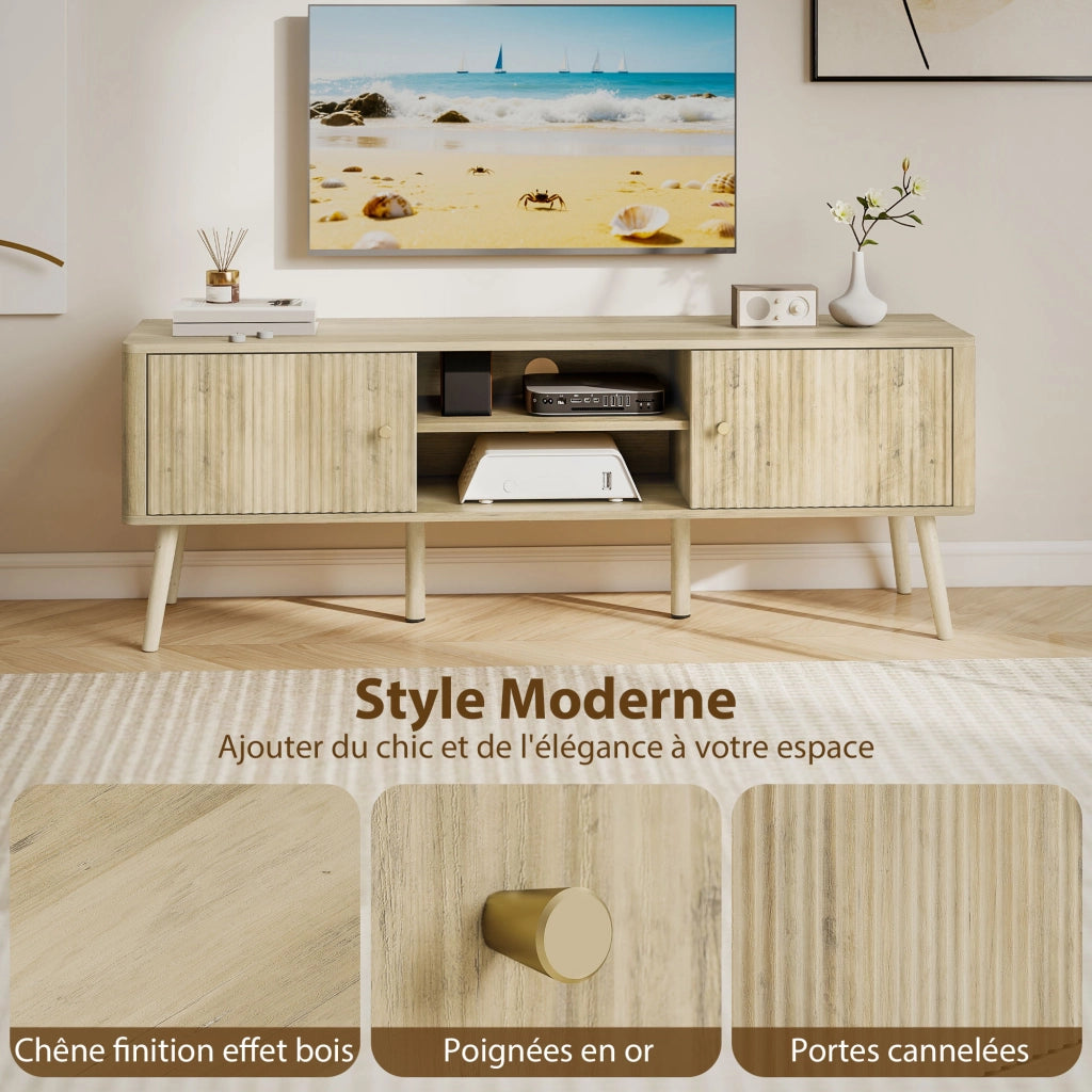 Mobile TV fino a 65 pollici ¨C zephmum ¨C quercia 140x35x49