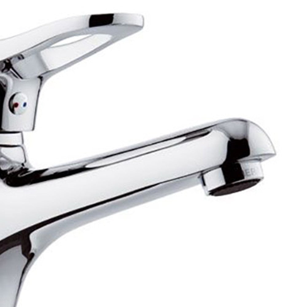 Rubinetto lavabo con bocca lunga e leva classica serie kiss