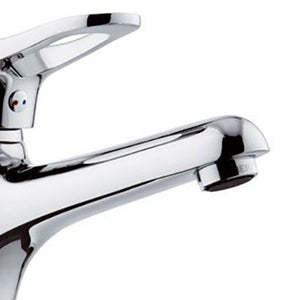 Rubinetto lavabo con bocca lunga e leva classica serie kiss