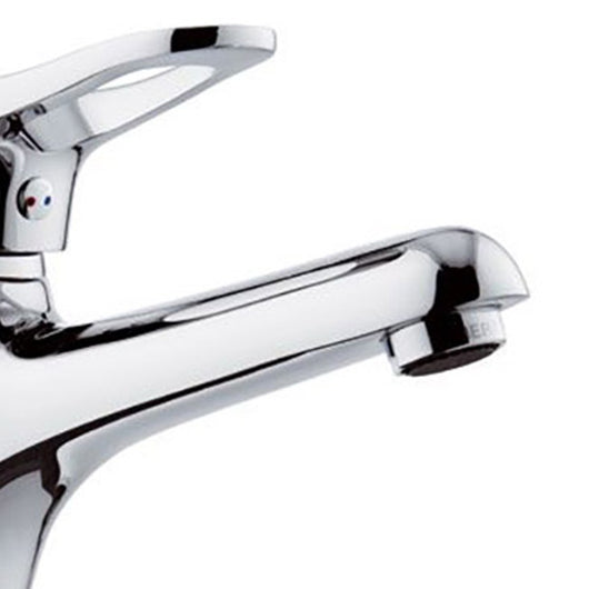 Rubinetto lavabo con bocca lunga e leva classica serie kiss