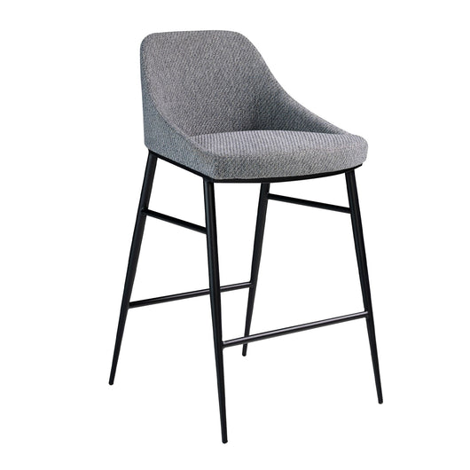 Sgabello in tessuto grigio