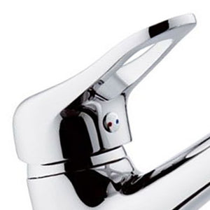 Rubinetto lavabo con bocca lunga e leva classica serie kiss