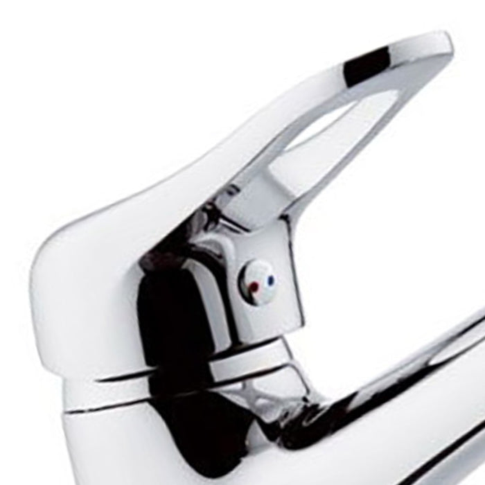 Rubinetto lavabo con bocca lunga e leva classica serie kiss