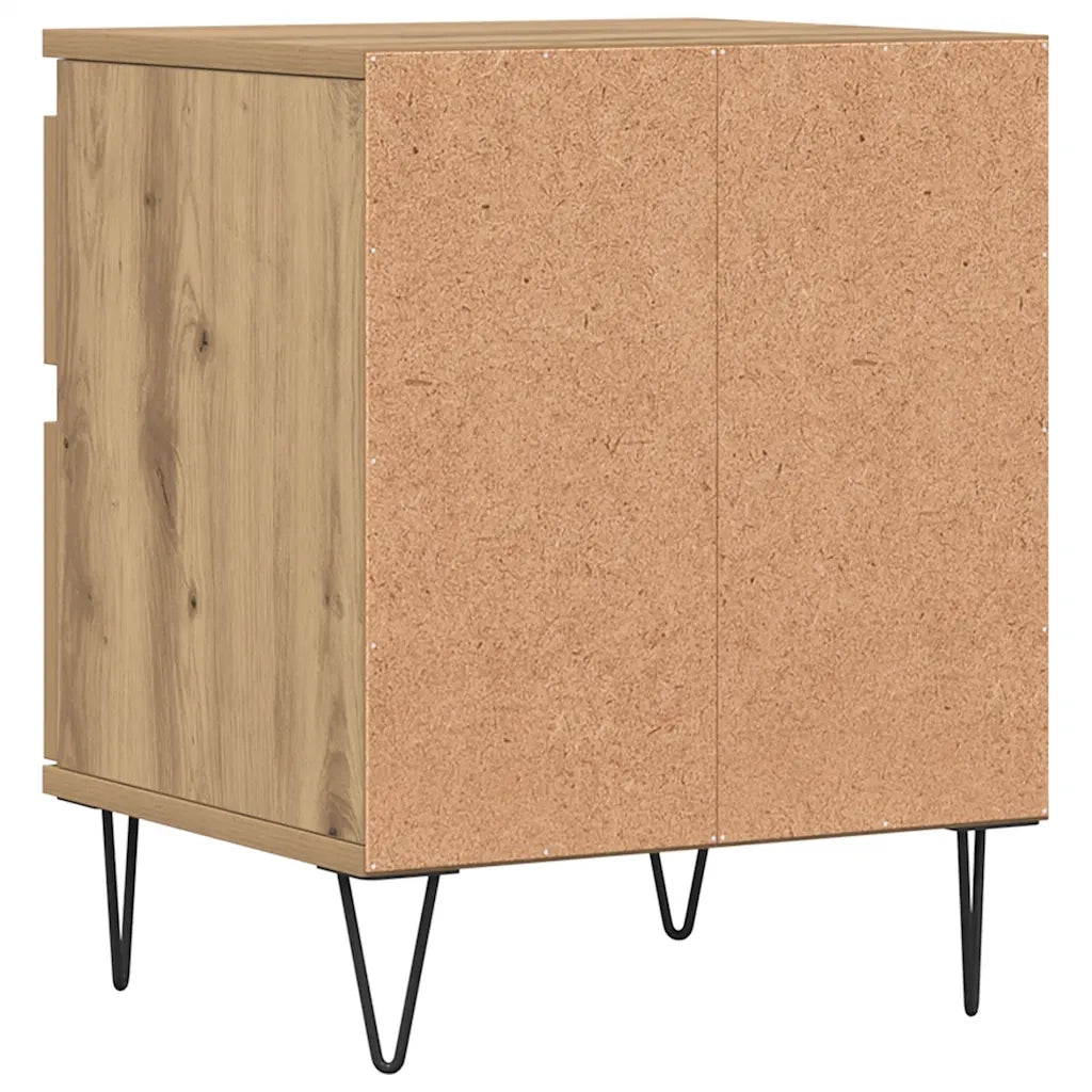 vidaXL Comodini 2pz Rovere Artigianale 40x35x50 cm Legno Multistrato