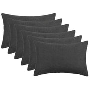Federa 6 pcs HEERLEN Grigio Scuro 30 x 50 cm Bouclé 907780