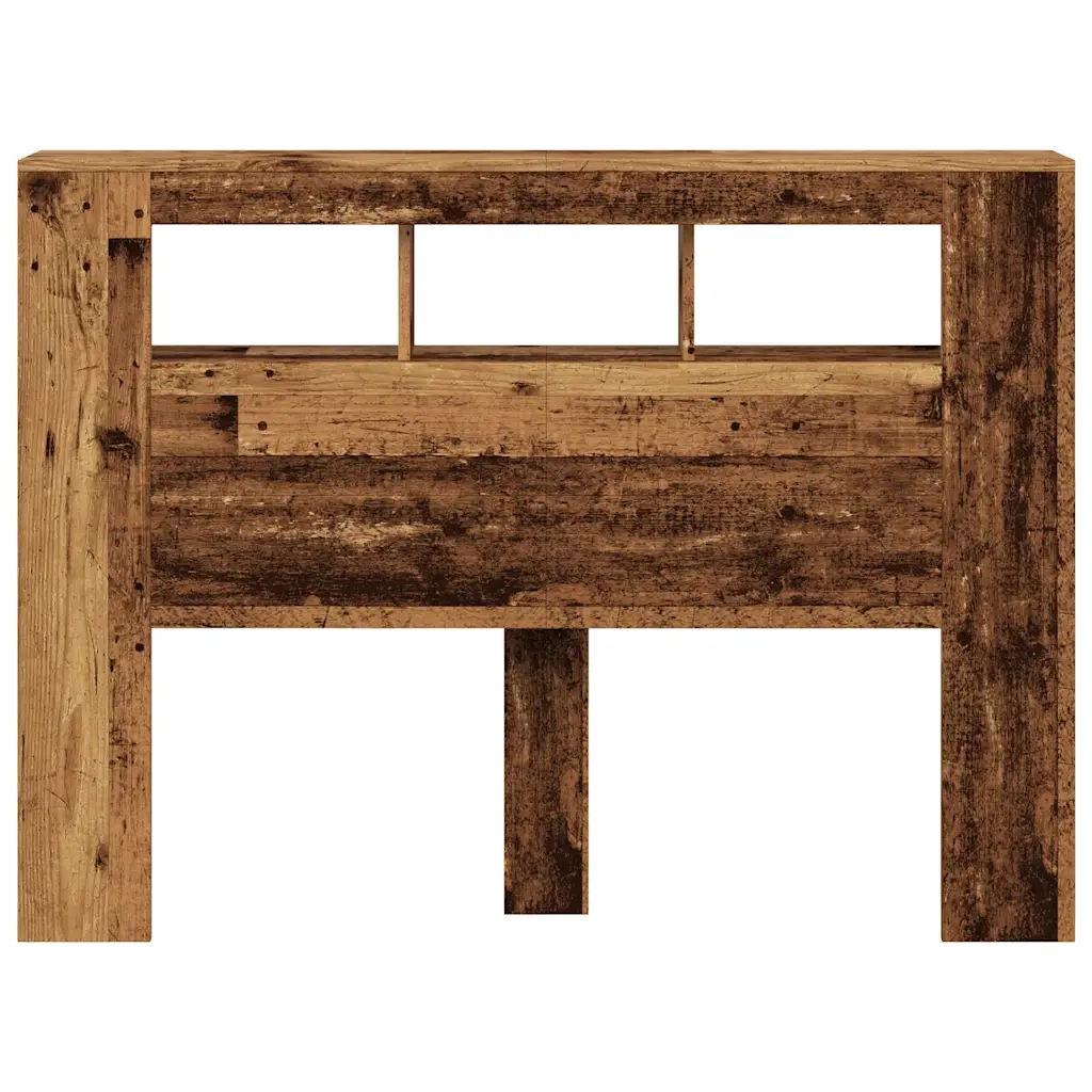 vidaXL Testiera LED Legno Antico 140x18,5x103,5 cm Legno Multistrato