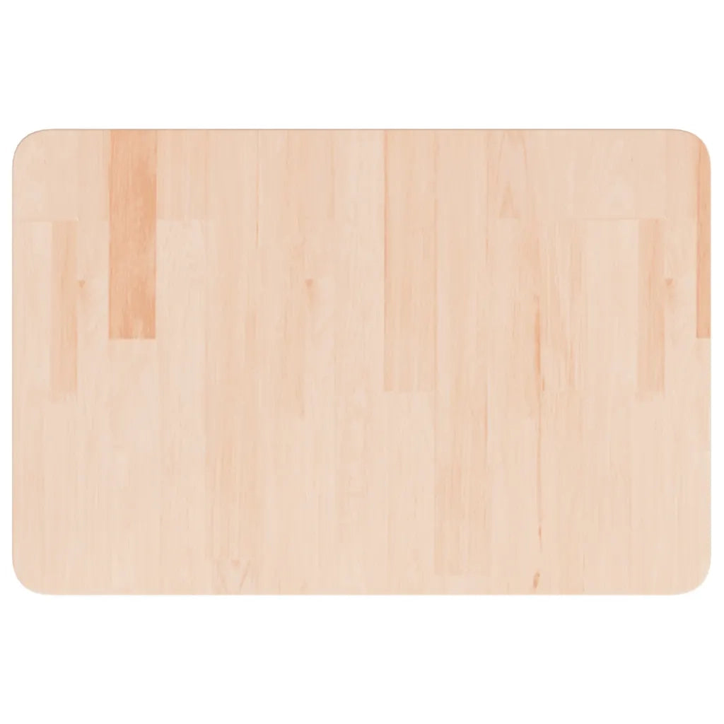 Piano Bagno 60x40x1,5 cm in Legno Massello Non Trattato