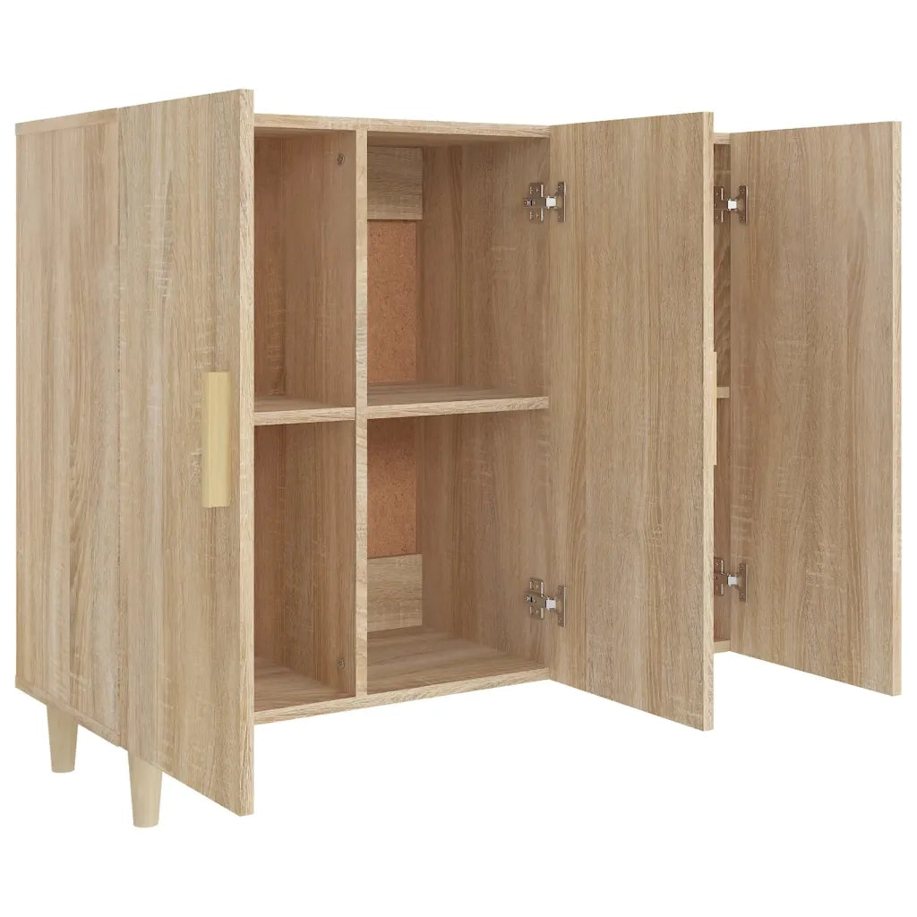 Credenza Rovere Sonoma 90x34x80 cm in Legno Multistrato cod mxl 12385