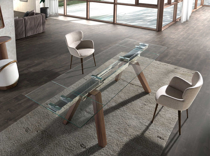 Sedia in tessuto marrone marmorizzato