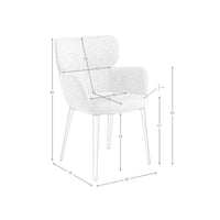 Sedia in tessuto marrone marmorizzato