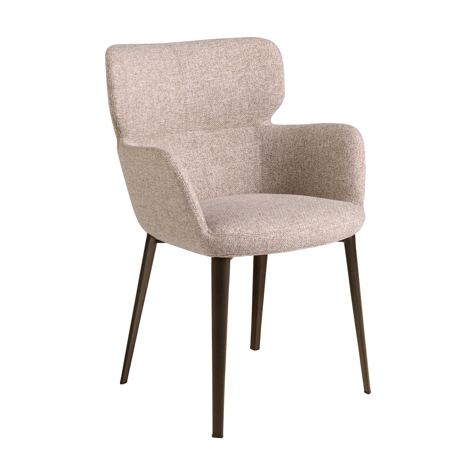 Sedia in tessuto marrone marmorizzato