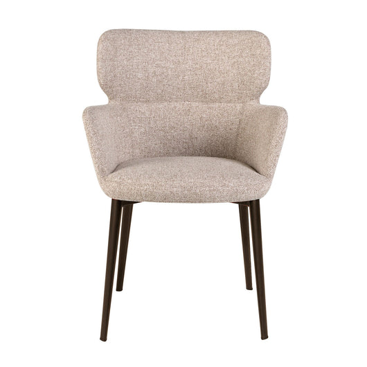 Sedia in tessuto marrone marmorizzato