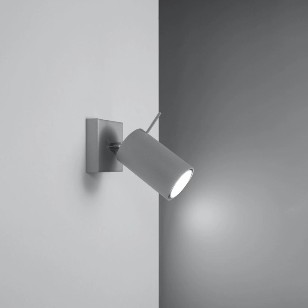 Applique Pure Lume Torque 1 luce grigia GU10 metallo