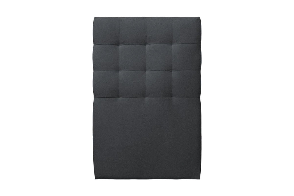 Testiera in tessuto velluto grigio antracite imbottita L90 cm
