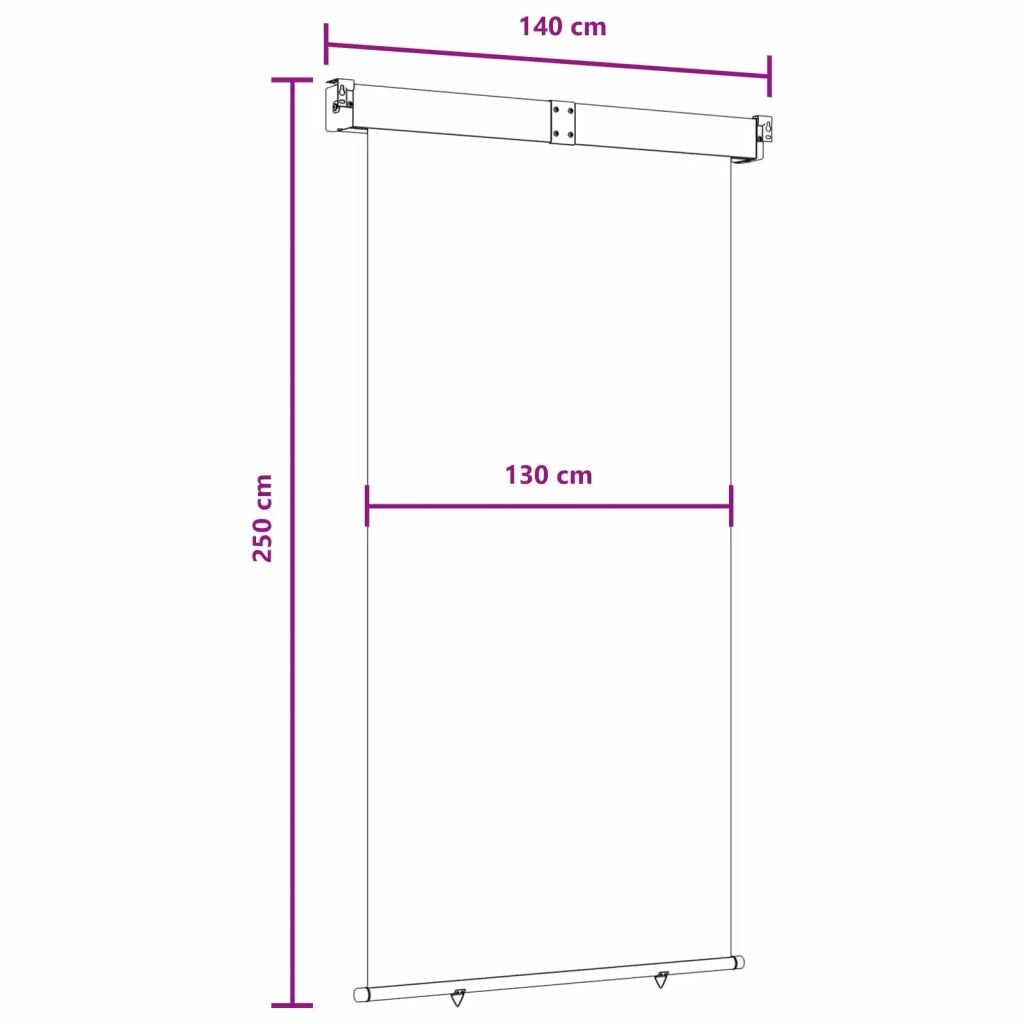 Tenda laterale per balcone 100% poliestere ferro acciaio 42035273
