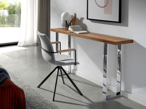 Sedia girevole in tessuto grigio scuro