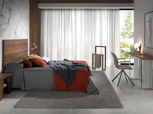 Sedia girevole in tessuto grigio scuro