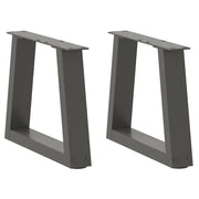Gambe per Tavolino da CaffÃ¨ a Forma di V 2 pz Antracite 30x(30-31,3) cm Acciaio