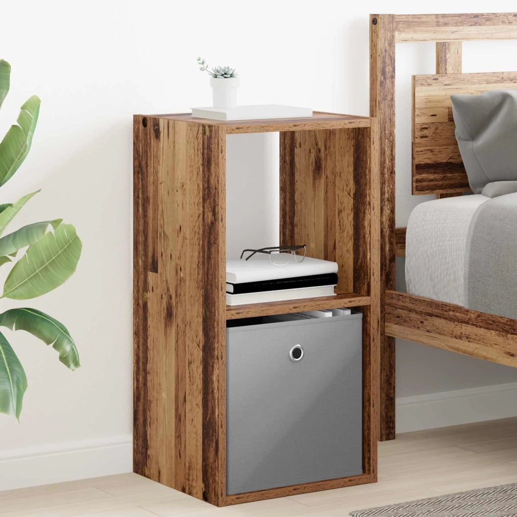 Comodino con cassetto 2 pcs Legno vecchio 35 x 32 x 68,5 cm