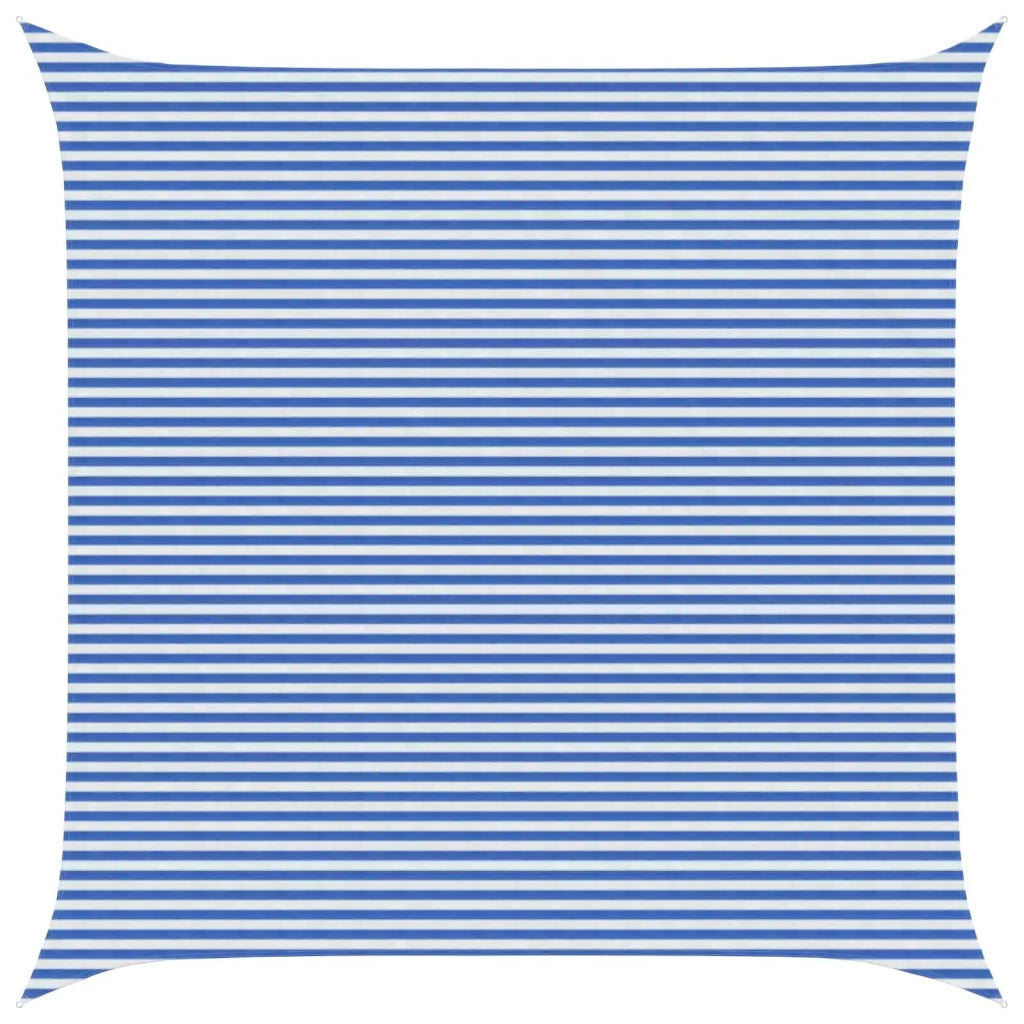 Telo Ombra-Vela Ombreggiante-Parasole a Vela Blu e Bianco 6 x 6 m HDPE