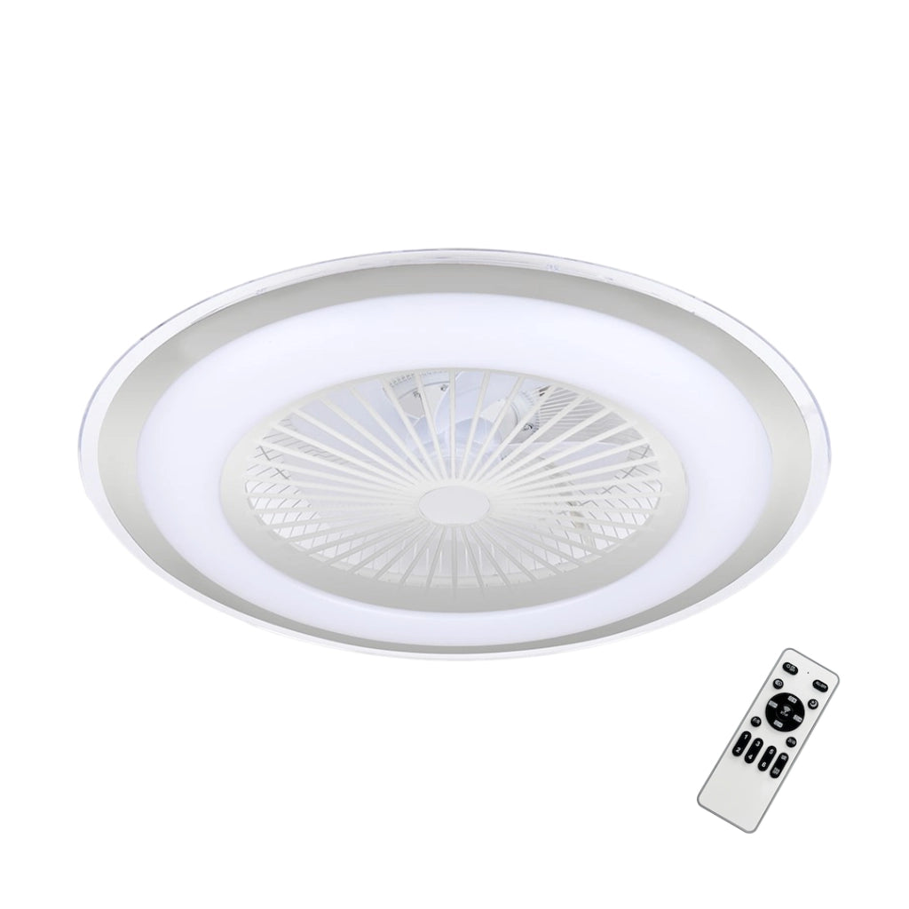 Plafoniera ventilatore Zephyr Milagro Ø60 LED 48W telecomando