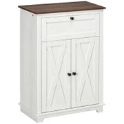 Mobile da Sala da Pranzo, Credenza con 2 Ante, Ripiano Regolabile, 1 Cassetto, 60 L x 30 P x 87,5 H cm