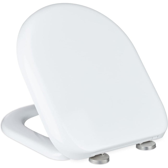 Relaxdays tavoletta wc con chiusura ammortizzata, lxp 37,5x44 cm