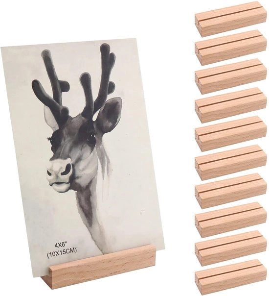 Impianti di posizionamento da tavola in legno di faggio, 10 pezzi, 8 cm