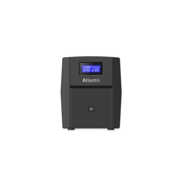 Ups atlantis a03-hp2003 1500va (900w) sinewave line interactive 2x12v-9ah display lcd e led stato ups usb-hid 3xiec 2xschuko