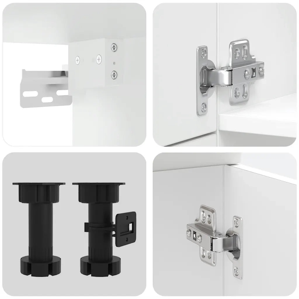 Set Mobili da Cucina 7 pz Kalmar Bianco Legno Multistrato