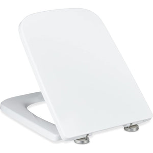 Relaxdays tavoletta chiusura ammortizzata, sedile wc rettangolar
