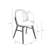 Sedia in ecopelle visone scuro