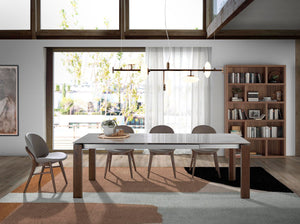 Sedia in ecopelle visone scuro