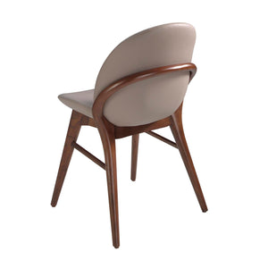 Sedia in ecopelle visone scuro