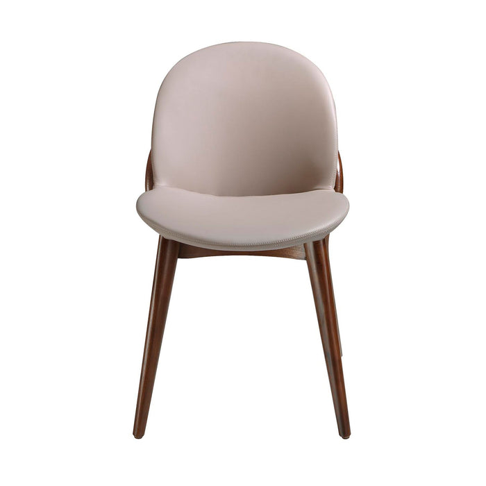 Sedia in ecopelle visone scuro