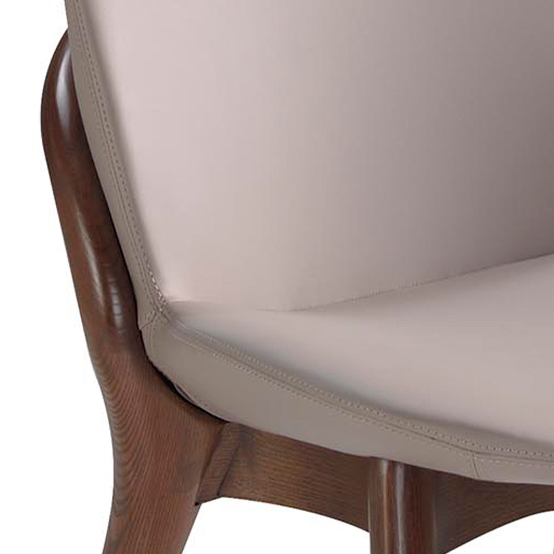 Sedia in ecopelle visone scuro