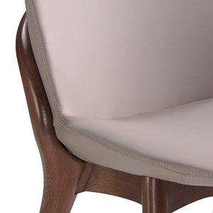 Sedia in ecopelle visone scuro