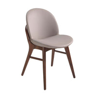 Sedia in ecopelle visone scuro