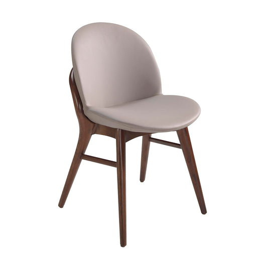 Sedia in ecopelle visone scuro