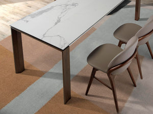 Sedia in ecopelle visone scuro