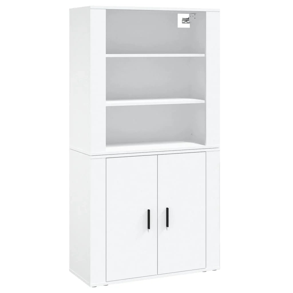 Credenza buffet cassettiera mobile contenitore organizer cucina soggiorno soggiorno legno multistrato bianco 02_0032784