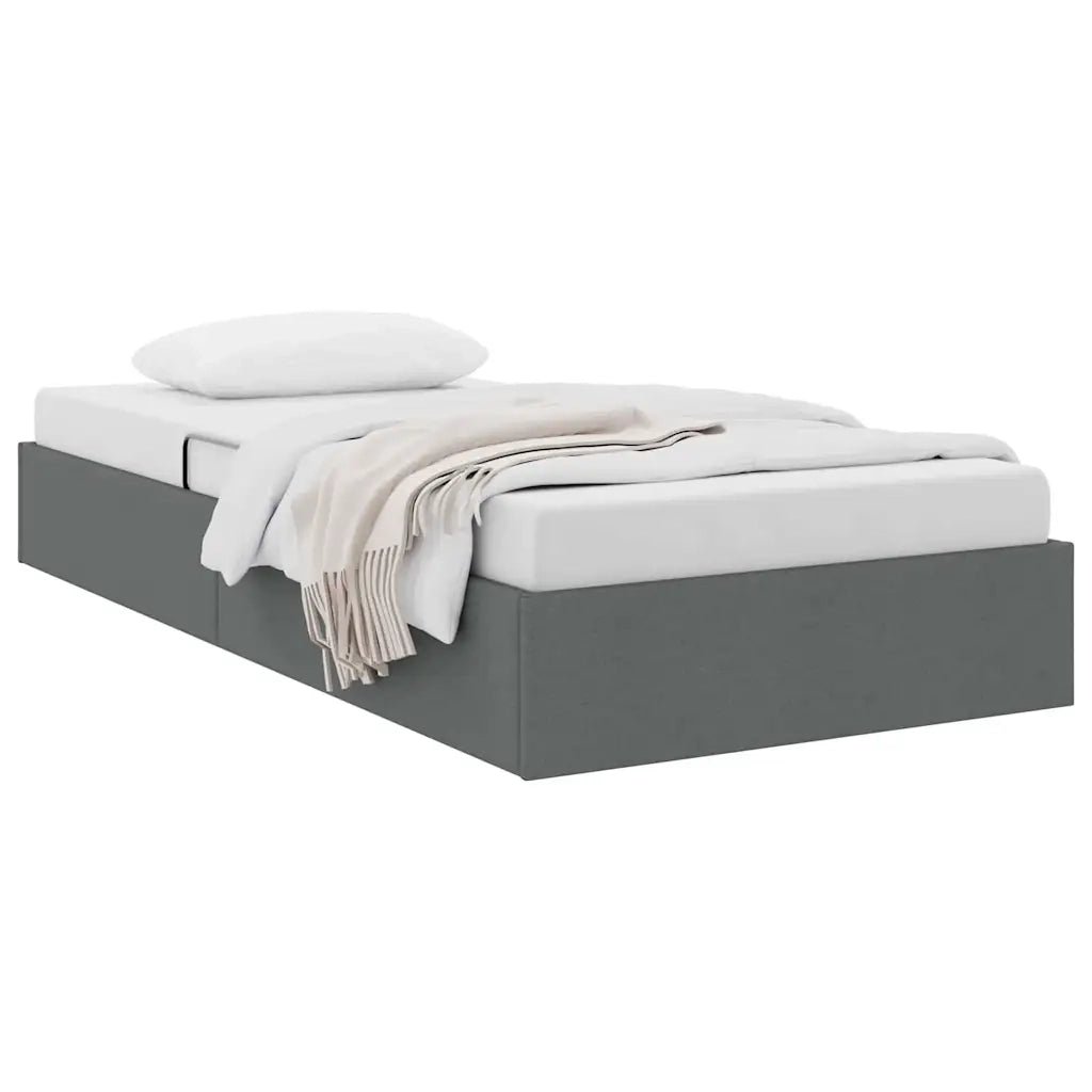 Letto con Contenitore Grigio Scuro 203 x 100 cm Tessuto 3370055