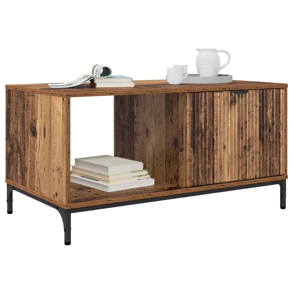Tavolino da salotto con cassetto Legno vecchio 90 x 49 x 46 cm 883452